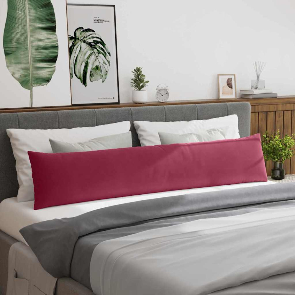 Produktbild för Sofakuddar 2 pcs Vinröd 200 x 40 cm Kordread tyg