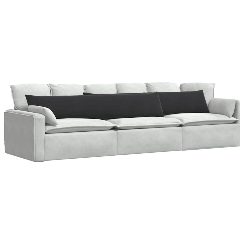 Produktbild för Sofakuddar 2 pcs Svart 200 x 40 cm Kordread tyg