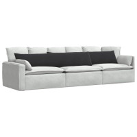 Produktbild för Sofakuddar 2 pcs Svart 200 x 40 cm Kordread tyg