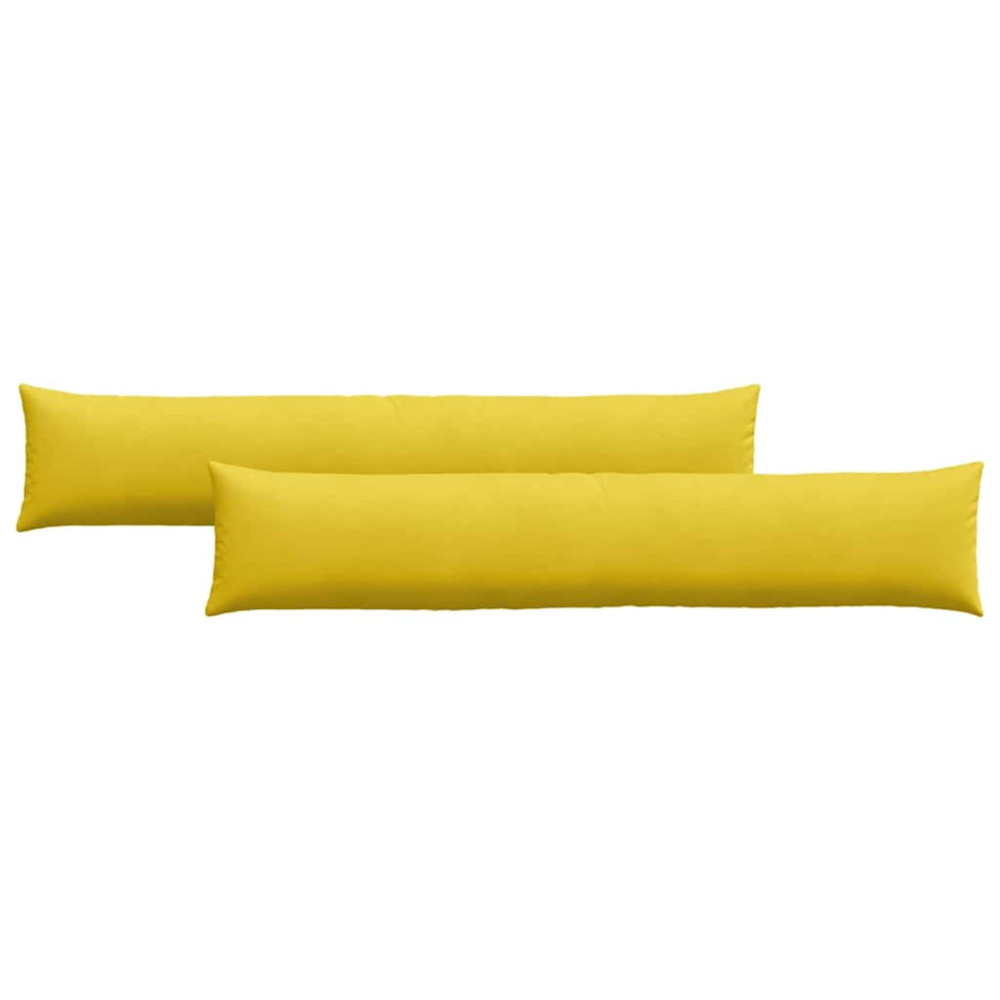Produktbild för Sofakuddar 2 pcs Gul 200 x 40 cm Kordread tyg