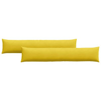 Produktbild för Sofakuddar 2 pcs Gul 200 x 40 cm Kordread tyg