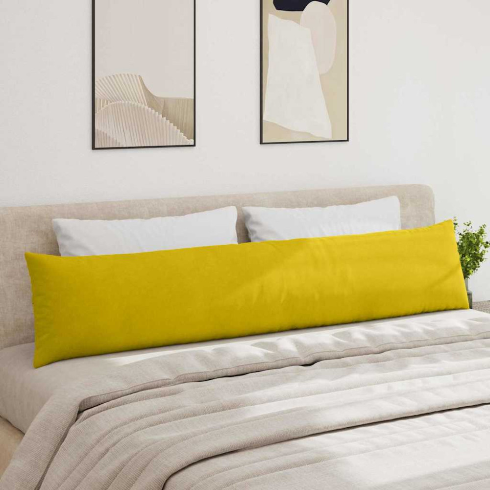Produktbild för Sofakuddar 2 pcs Gul 200 x 40 cm Kordread tyg