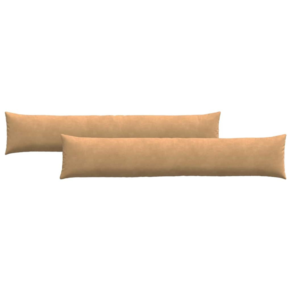 Produktbild för Sofakuddar 2 pcs Brun 200 x 40 cm Kordread tyg