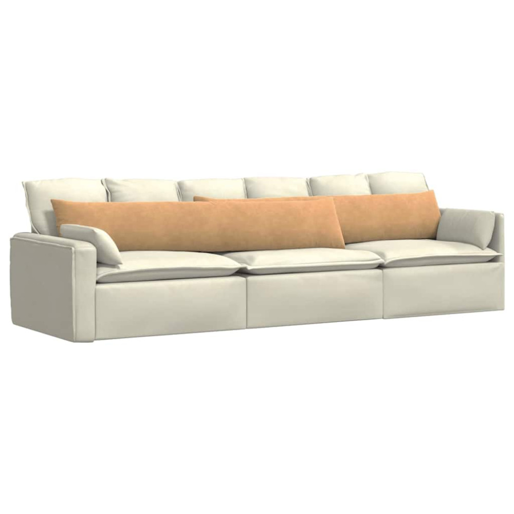 Produktbild för Sofakuddar 2 pcs Brun 200 x 40 cm Kordread tyg