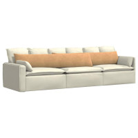 Produktbild för Sofakuddar 2 pcs Brun 200 x 40 cm Kordread tyg