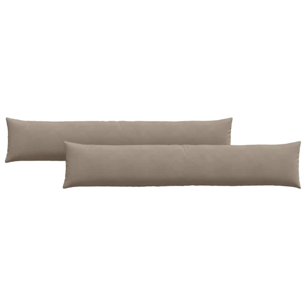 Produktbild för Sofakuddar 2 pcs Taupe 200 x 40 cm tyg