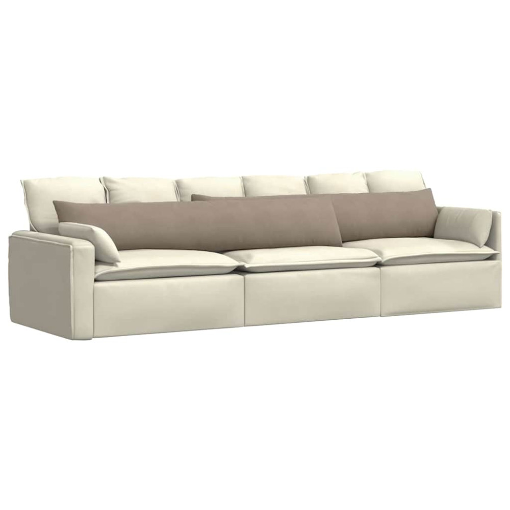 Produktbild för Sofakuddar 2 pcs Taupe 200 x 40 cm tyg