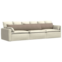 Produktbild för Sofakuddar 2 pcs Taupe 200 x 40 cm tyg