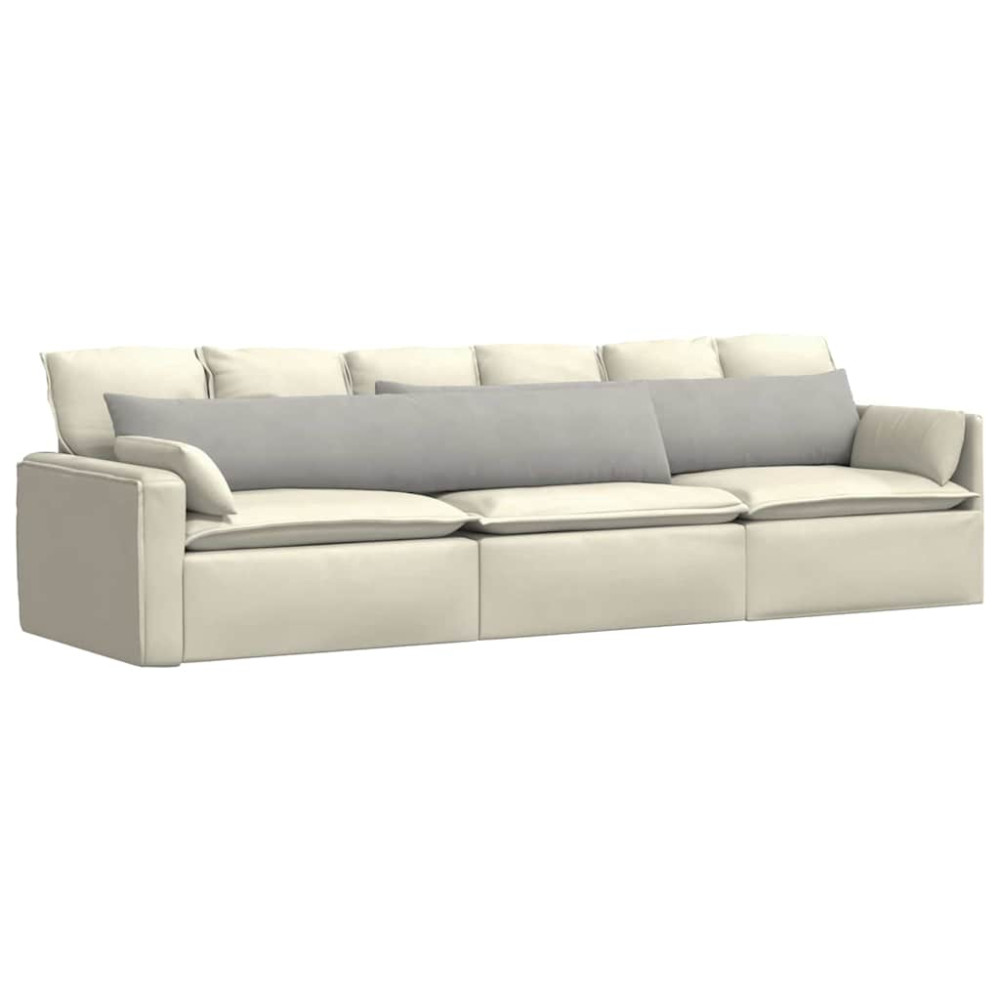 Produktbild för Sofakuddar 2 pcs Ljusgrå 200 x 40 cm tyg