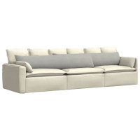 Produktbild för Sofakuddar 2 pcs Ljusgrå 200 x 40 cm tyg