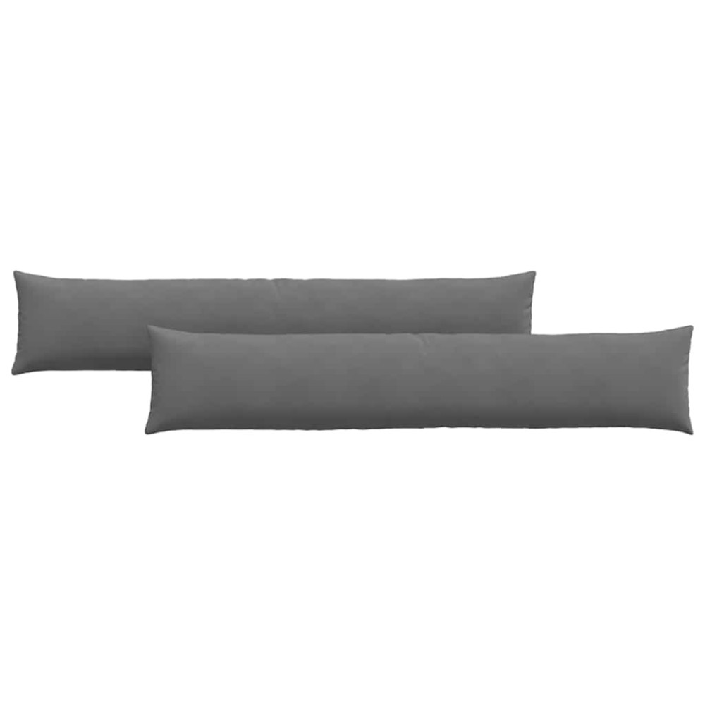 Produktbild för Sofakuddar 2 pcs Mörkgrå 200 x 40 cm tyg