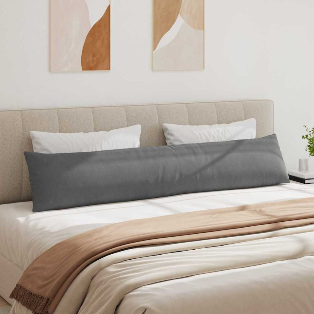Produktbild för Sofakuddar 2 pcs Mörkgrå 200 x 40 cm tyg
