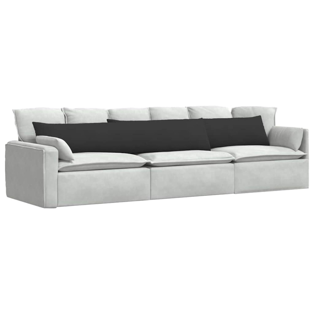 Produktbild för Sofakuddar 2 pcs Svart 200 x 40 cm tyg