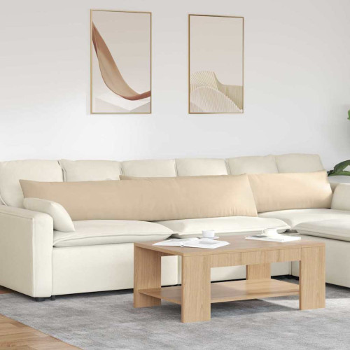 vidaXL Sofakuddar 2 pcs Kräm 200 x 40 cm tyg