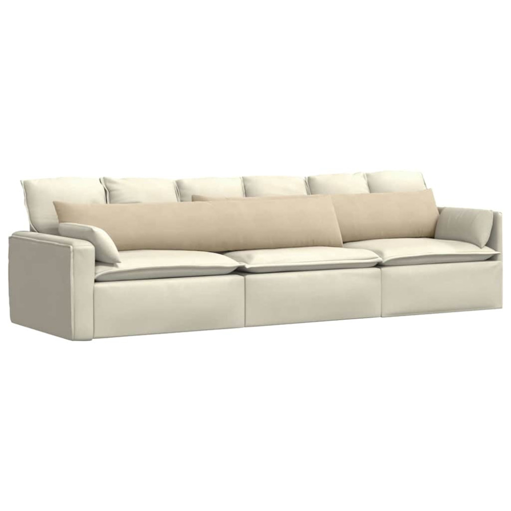 Produktbild för Sofakuddar 2 pcs Kräm 200 x 40 cm tyg
