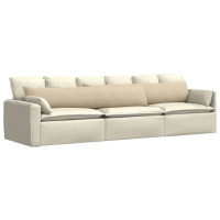 Produktbild för Sofakuddar 2 pcs Kräm 200 x 40 cm tyg