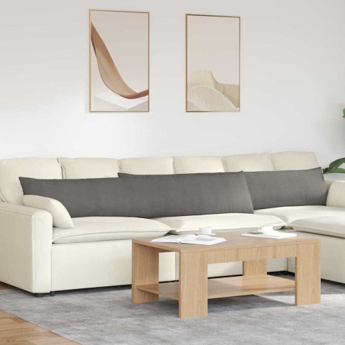 vidaXL Sofakuddar 2 pcs Ljusgrå 200 x 40 cm Kordread tyg