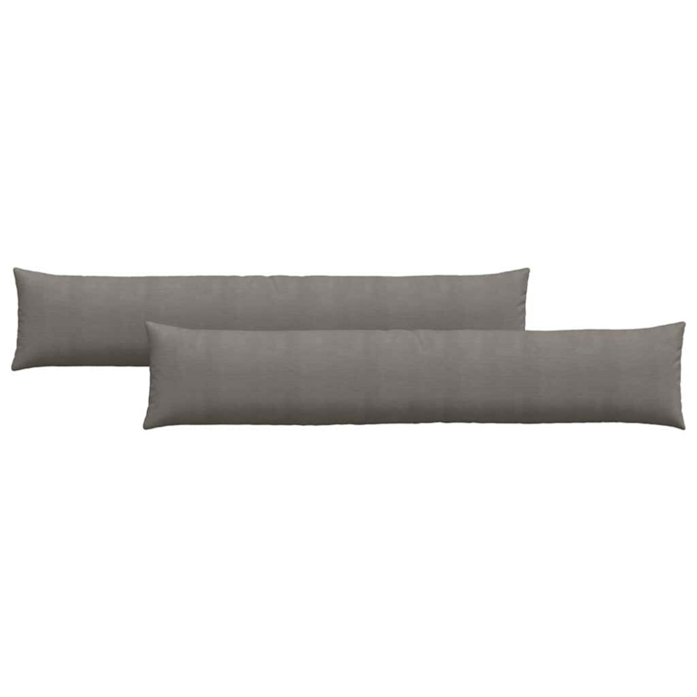 Produktbild för Sofakuddar 2 pcs Ljusgrå 200 x 40 cm Kordread tyg
