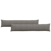 Produktbild för Sofakuddar 2 pcs Ljusgrå 200 x 40 cm Kordread tyg