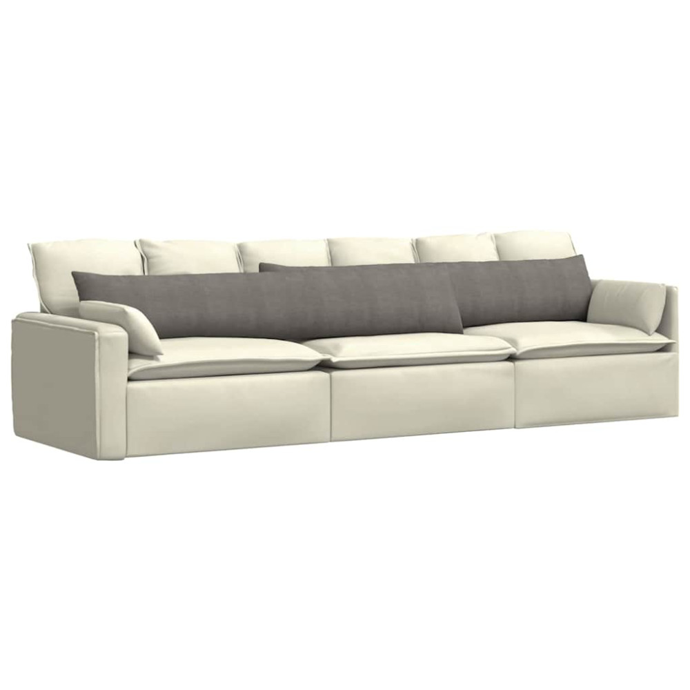 Produktbild för Sofakuddar 2 pcs Ljusgrå 200 x 40 cm Kordread tyg