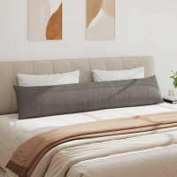 Produktbild för Sofakuddar 2 pcs Ljusgrå 200 x 40 cm Kordread tyg