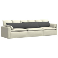Produktbild för Sofakuddar 2 pcs Mörkgrå 200 x 40 cm Kordread tyg