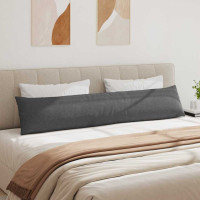 Produktbild för Sofakuddar 2 pcs Mörkgrå 200 x 40 cm Kordread tyg