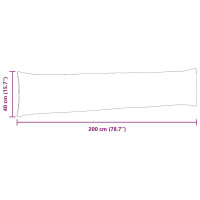 Produktbild för Sofakuddar 2 pcs Mörkgrå 200 x 40 cm Kordread tyg