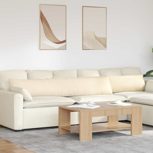 vidaXL Sofakuddar 2 pcs Kräm 200 x 40 cm Kordread tyg