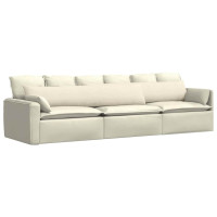 Produktbild för Sofakuddar 2 pcs Kräm 200 x 40 cm Kordread tyg