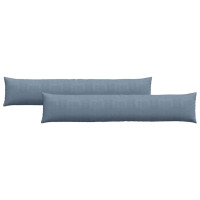 Produktbild för Sofakuddar 2 pcs Blå 200 x 40 cm Kordread tyg