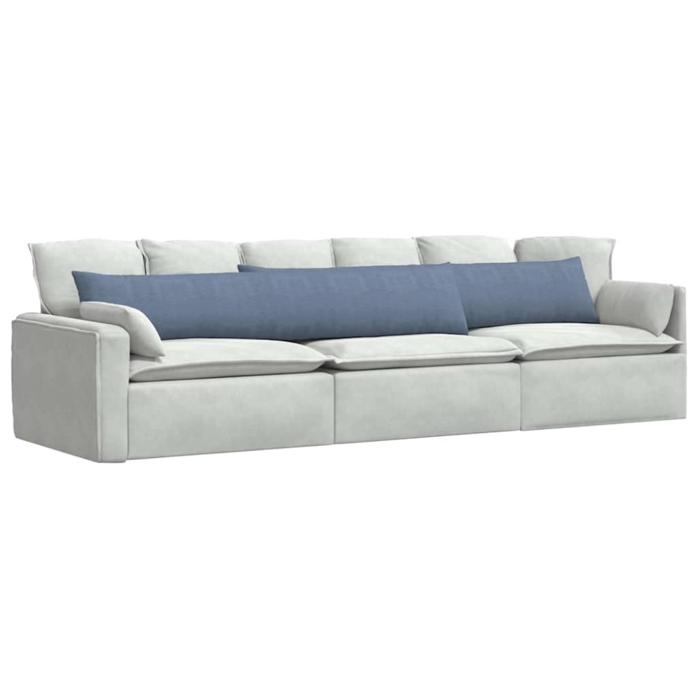 Produktbild för Sofakuddar 2 pcs Blå 200 x 40 cm Kordread tyg