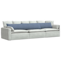 Produktbild för Sofakuddar 2 pcs Blå 200 x 40 cm Kordread tyg