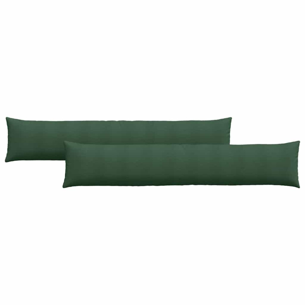 Produktbild för Sofakuddar 2 pcs Mörkgrön 200 x 40 cm Kordread tyg