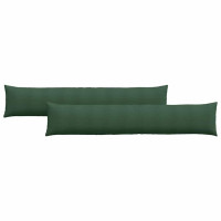 Produktbild för Sofakuddar 2 pcs Mörkgrön 200 x 40 cm Kordread tyg