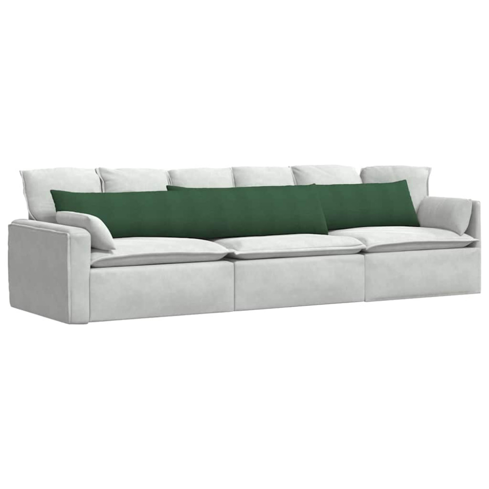 Produktbild för Sofakuddar 2 pcs Mörkgrön 200 x 40 cm Kordread tyg