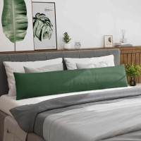 Produktbild för Sofakuddar 2 pcs Mörkgrön 200 x 40 cm Kordread tyg