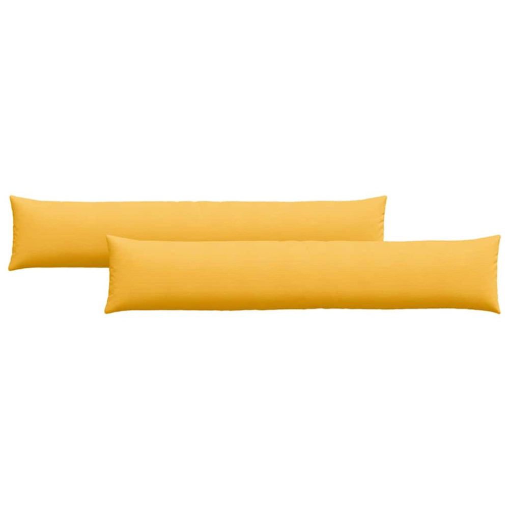 Produktbild för Sofakuddar 2 pcs Ljusgul 200 x 40 cm Kordread tyg