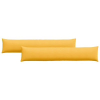 Produktbild för Sofakuddar 2 pcs Ljusgul 200 x 40 cm Kordread tyg