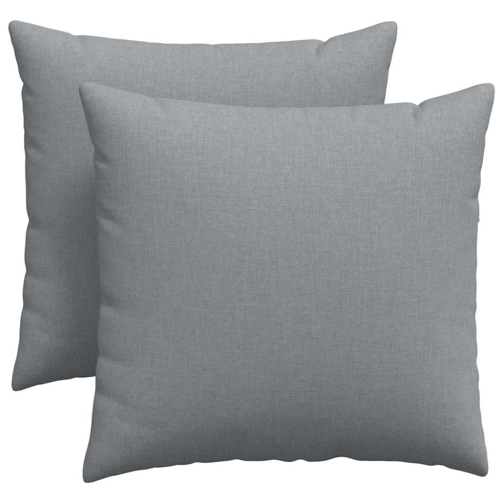 Produktbild för Sofakuddar 2 pcs Ljusgrå 45 x 45 cm tyg