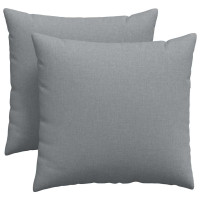 Produktbild för Sofakuddar 2 pcs Ljusgrå 45 x 45 cm tyg