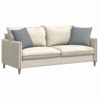 Produktbild för Sofakuddar 2 pcs Ljusgrå 45 x 45 cm tyg