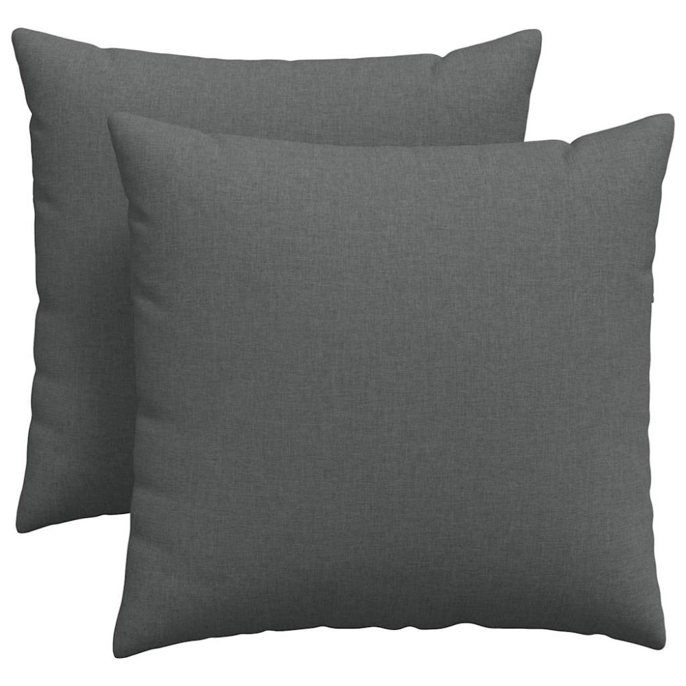 Produktbild för Sofakuddar 2 pcs Mörkgrå 45 x 45 cm tyg