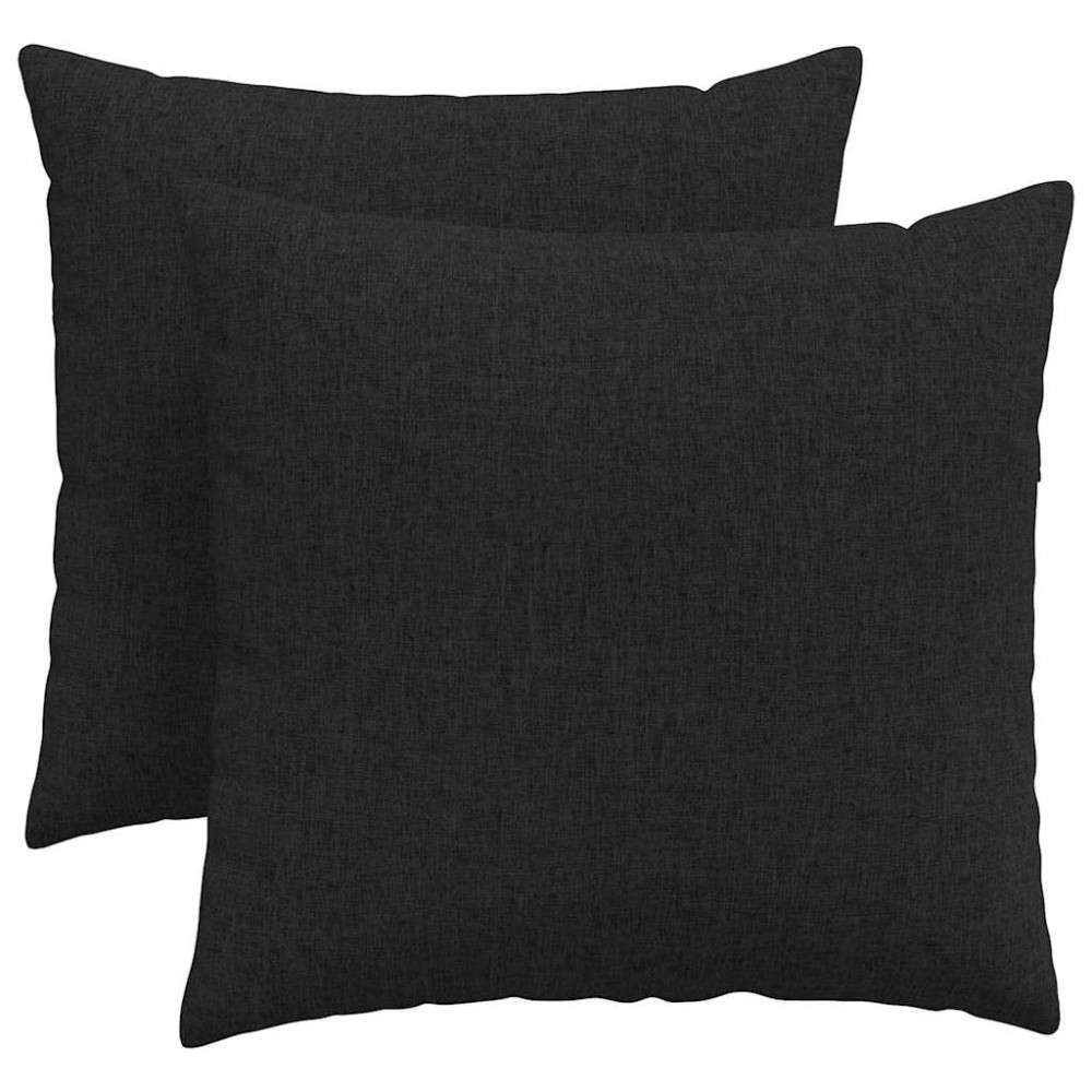 Produktbild för Sofakuddar 2 pcs Svart 45 x 45 cm tyg