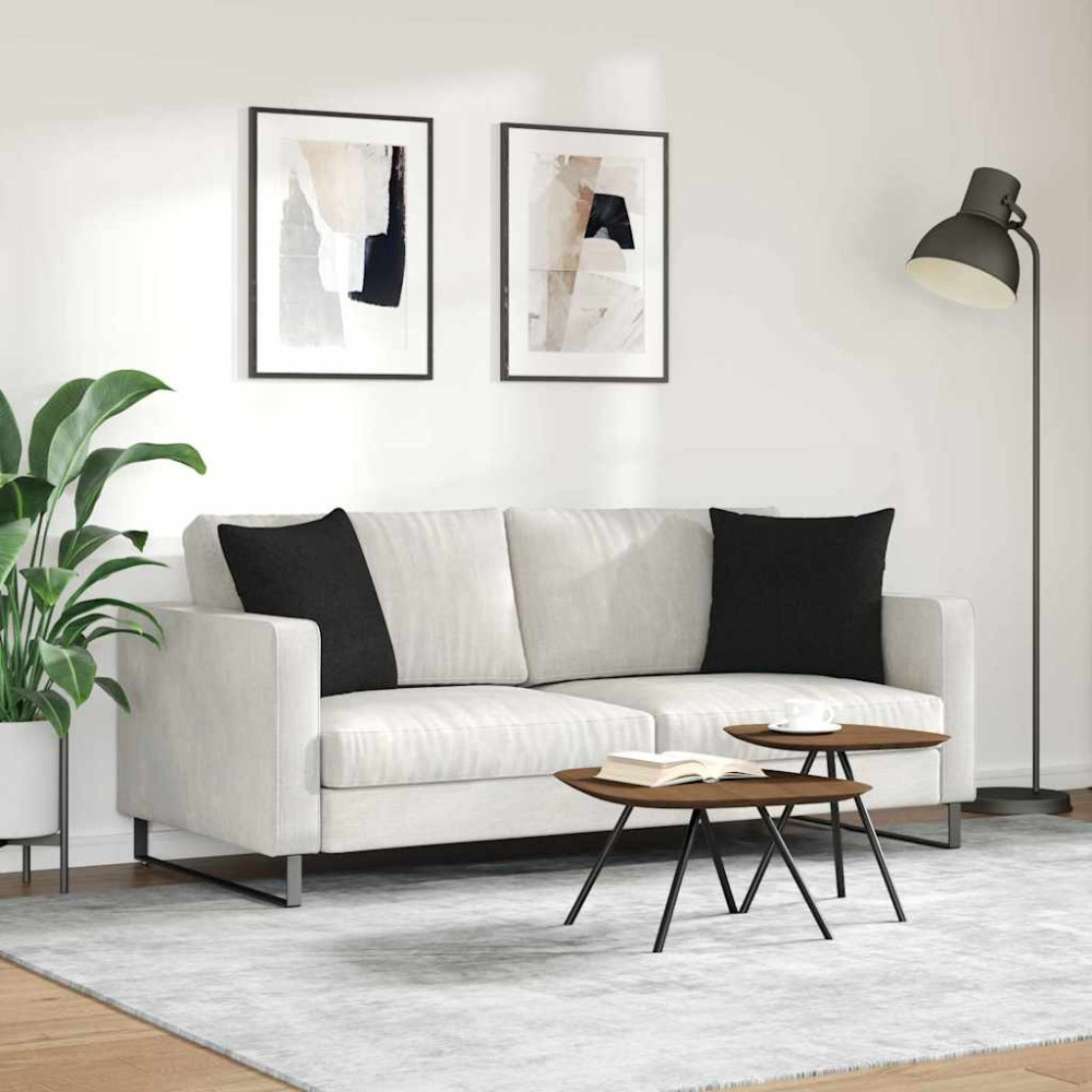 Produktbild för Sofakuddar 2 pcs Svart 45 x 45 cm tyg