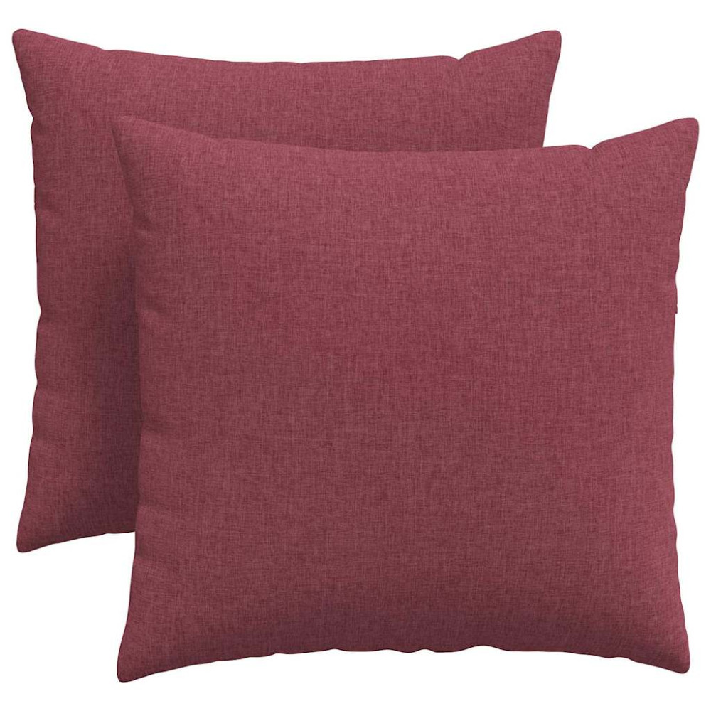 Produktbild för Sofakuddar 2 pcs Vinröd 45 x 45 cm tyg