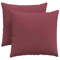 Produktbild för Sofakuddar 2 pcs Vinröd 45 x 45 cm tyg