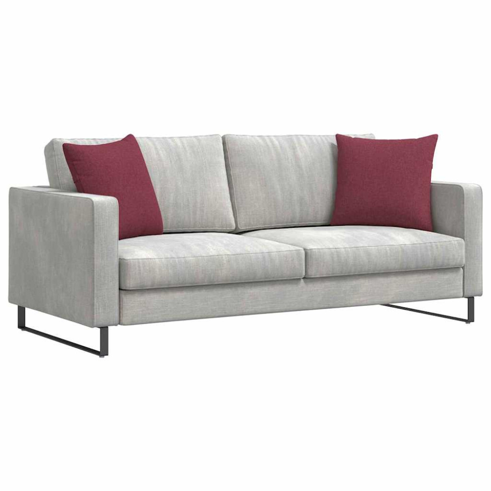 Produktbild för Sofakuddar 2 pcs Vinröd 45 x 45 cm tyg