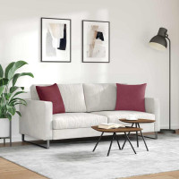 Produktbild för Sofakuddar 2 pcs Vinröd 45 x 45 cm tyg