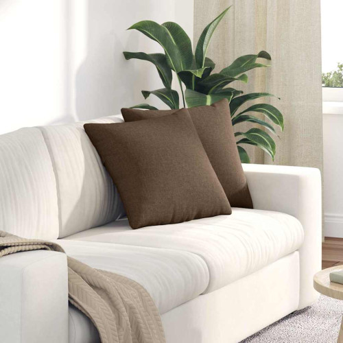 vidaXL Sofakuddar 2 pcs Brun 45 x 45 cm tyg